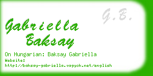 gabriella baksay business card